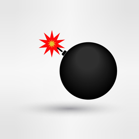 Bomb icon logo eps 10 vector illustrationのイラスト素材