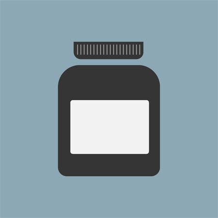 Blank medicine bottle isolated on white background, illustration.のイラスト素材
