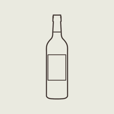 wine bottle sign set eps 10 vector illustrationのイラスト素材