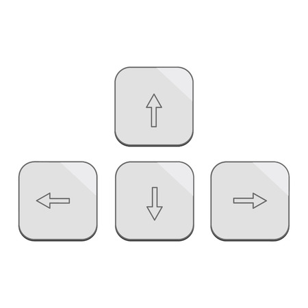 Flat design keybord arrows set eps 10 vector illustrationのイラスト素材