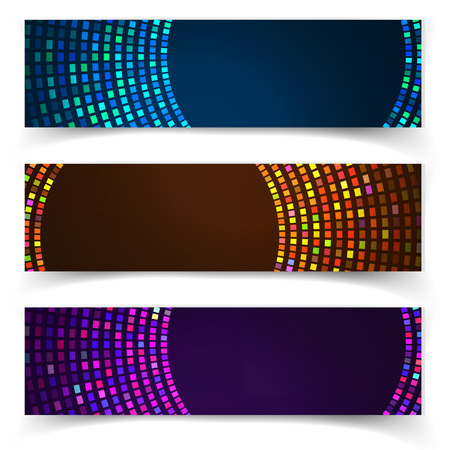 abstract blue colorful  website header or banner set vectorのイラスト素材