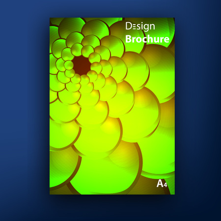 Vector green golden squama  swirl brochure  booklet cover design templates collectionのイラスト素材