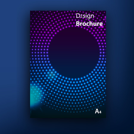 Vector  violet - blue brochure  booklet cover design templates collection with a place for your text editableのイラスト素材