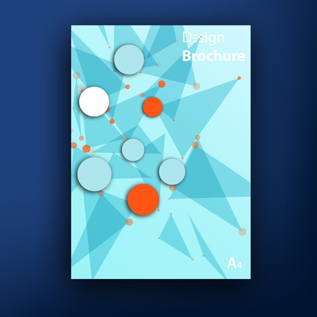 Vector triagles with dots brochure  booklet cover design templates collectionのイラスト素材