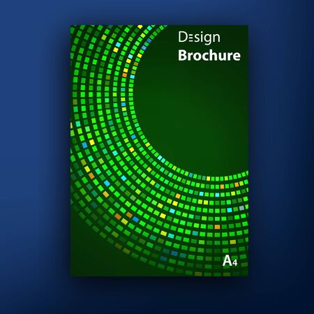 Vector green techno  brochure booklet cover design templates collectionのイラスト素材