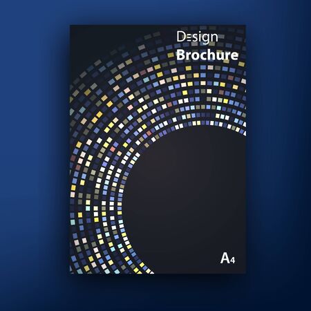 Vector colorful techno brochure  booklet cover design templates collectionのイラスト素材