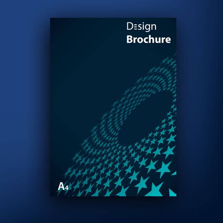 Vector stars perspective brochure  booklet cover design templates collectionのイラスト素材