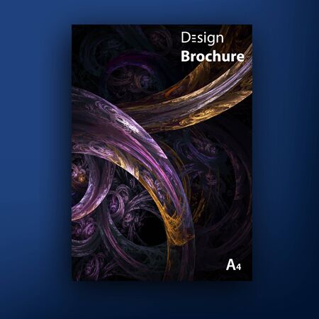 Vector colorful brochure - booklet cover design templates collection  A4 sizeのイラスト素材