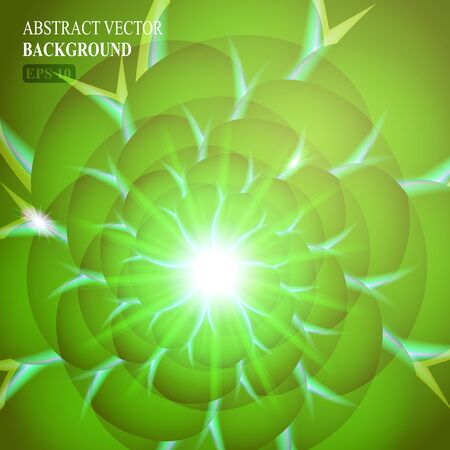 Green smooth twist light lines vector background.  eps 10 vector illustrationのイラスト素材
