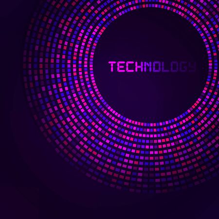 Violet technology round  for your logo template. Can be used for business presentation.の写真素材