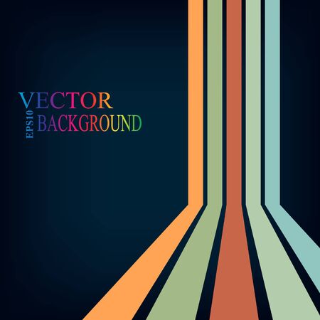 Colorful stripes with 3 d  dimensional effect isolated on black.の写真素材