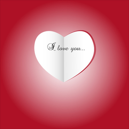 Paper heart. St valentine's day. eps 10 vector illustrationのイラスト素材