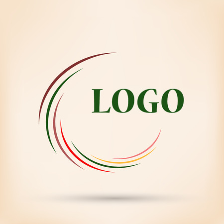 Abstract colorful rainbow  swirly illustration, logo designのイラスト素材