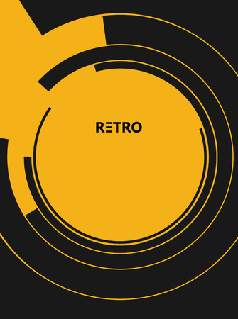 Background de stijl art abstract rounds and halfrounds eps 10 vector illustrationのイラスト素材