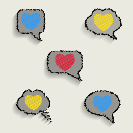 Colorful speech bubbles eps 10 vector illustrationのイラスト素材