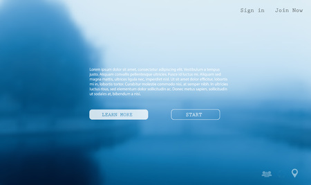 business site templatet with simple infographic with unfocused backgroundのイラスト素材