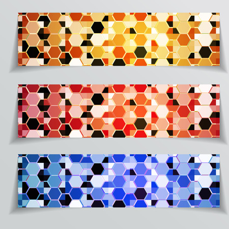 A set of modern vector banners  with glow backgroundのイラスト素材