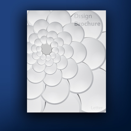 Vector grey squama swirl  brochure   booklet cover design templates collectionのイラスト素材
