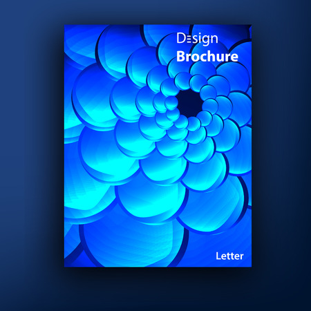 Vector blue squama swirl brochure  booklet cover design templates collectionのイラスト素材