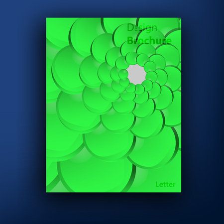 Vector green squama  swirl brochure   booklet cover design templates collectionのイラスト素材