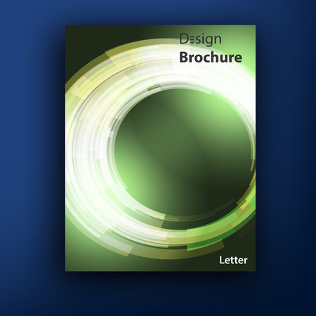 Vector green techno brochure  booklet cover design templates collectionのイラスト素材