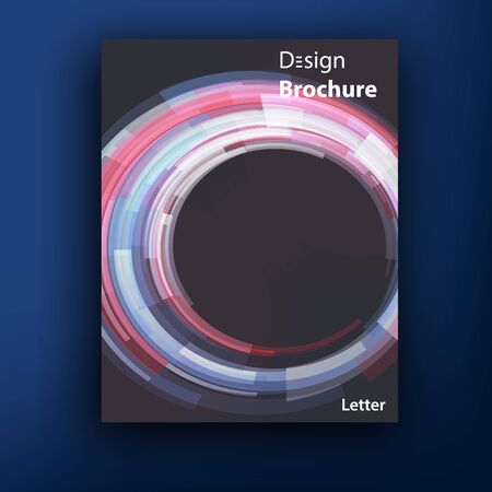 Vector tech round brochure  booklet cover design templates collectionのイラスト素材