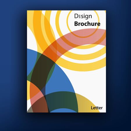 Vector retro circles brochure  booklet cover design templates collectionのイラスト素材
