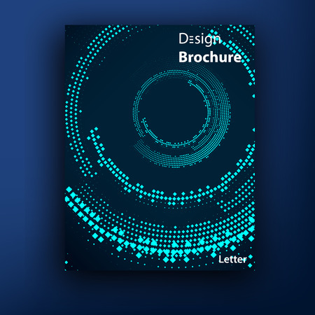 Vector tech matrix brochure booklet cover design templates collectionのイラスト素材