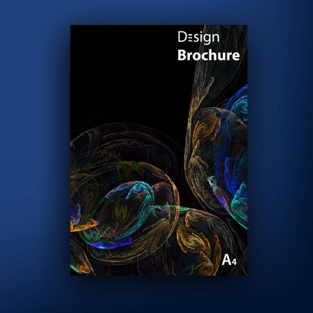 Vector colorful brochure - booklet cover design templates collection  A4 sizeのイラスト素材