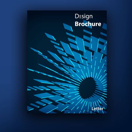 Vector 3d shape brochure  booklet cover design templates collectionのイラスト素材