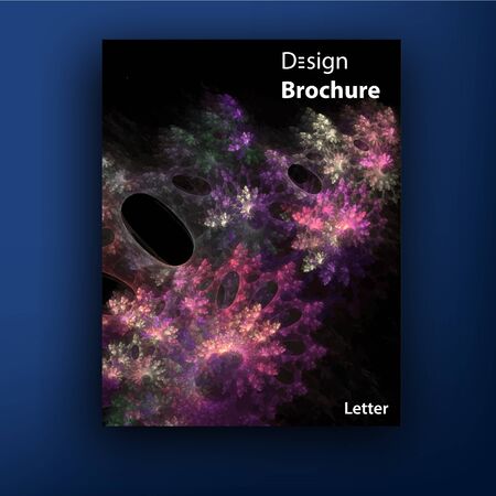 Vector colorful ?oral shell brochure booklet cover design templates collection letter sizeのイラスト素材