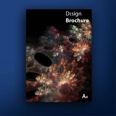 Vector colorful ?oral shells brochure - booklet cover design templates collection  A4 sizeのイラスト素材