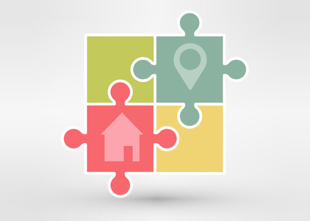 Abstract locations icon. のイラスト素材