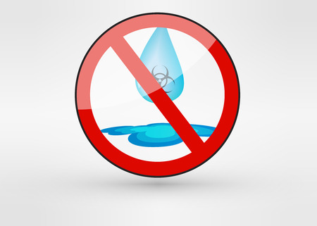 Water drop biohazard pollution themeのイラスト素材