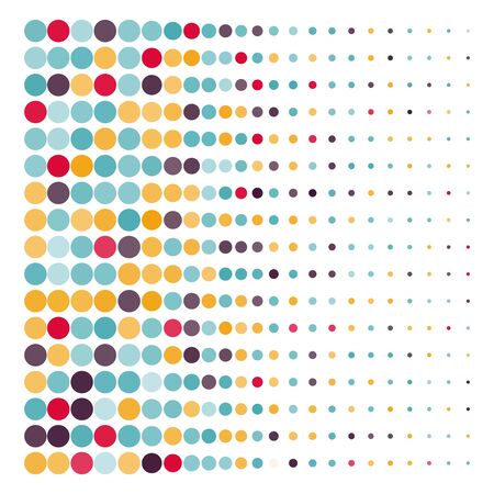 Background with the colored dotted circlesのイラスト素材