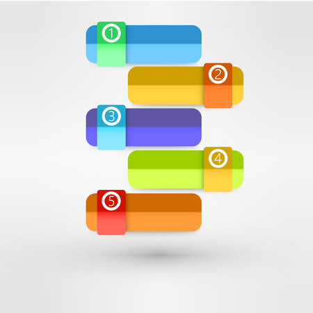 Abstract paper template with striped arrows for infograficsのイラスト素材