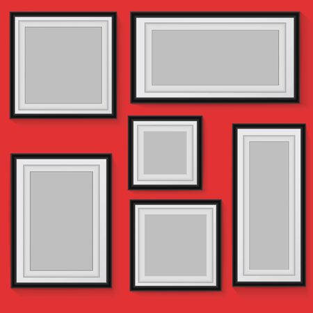 Set of vector frames on background.のイラスト素材