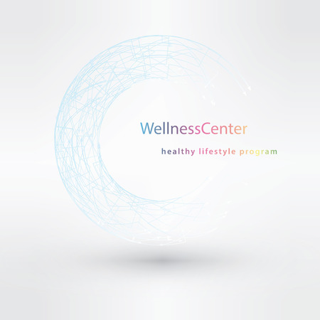 Vector linear logo design concepts for hairdressers and wellness centersのイラスト素材