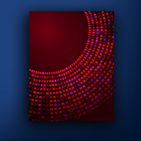 vector pattern with abstract figures brochures. red halftone abstract brochureのイラスト素材