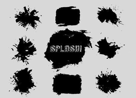 Set of grunge vector shapes. Vector banners. Abstract shapes. Big pack. Grunge art. Retro background. Vintage background. Design elementsのイラスト素材