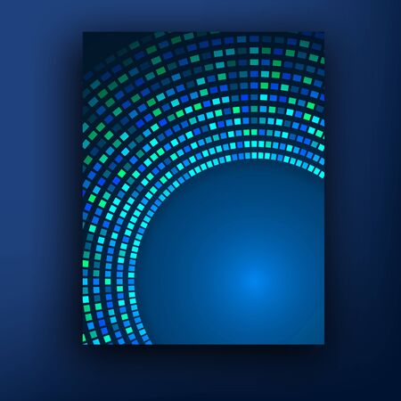 Brochure business design template or banner. Abstract vector background. Halftone technology abstract vector illustration.の写真素材