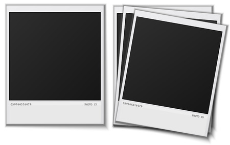 Set Polaroid photo frames on white background.Vector. vector illustration imageのイラスト素材