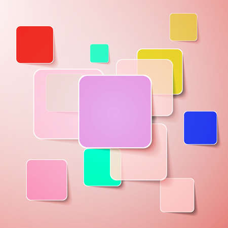 Collection of paper notes with copy space for text Vector illustration EPS10のイラスト素材