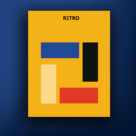 Vector retro bauhaus de stijl brochure booklet cover design templates collection A4 Vector illustration EPS10のイラスト素材