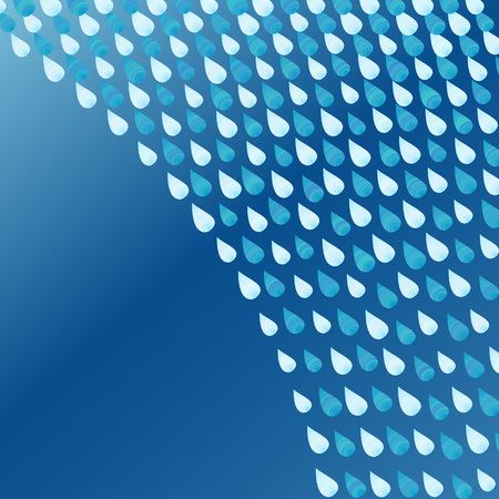 Rain drops backround. Falling water eps 10 vector illustrationのイラスト素材