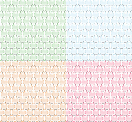 4 Seamless vector water drops Illustration on blue background. Vector set of 4 backgrounds.のイラスト素材