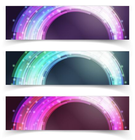 Banners with colorful cells eps 10 vector illustrationのイラスト素材