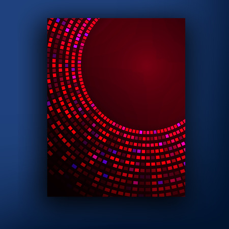 vector pattern with abstract figures brochures. red halftone abstract brochureのイラスト素材