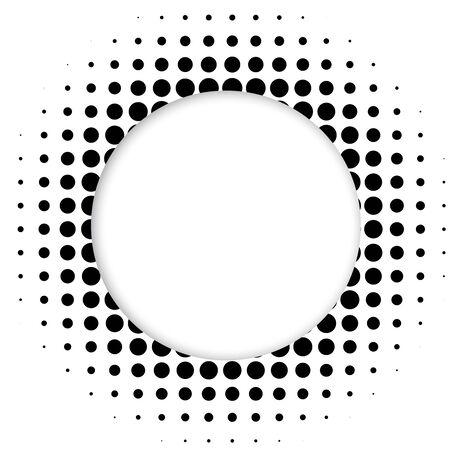 Halftone dots circle. Vector illustration.のイラスト素材