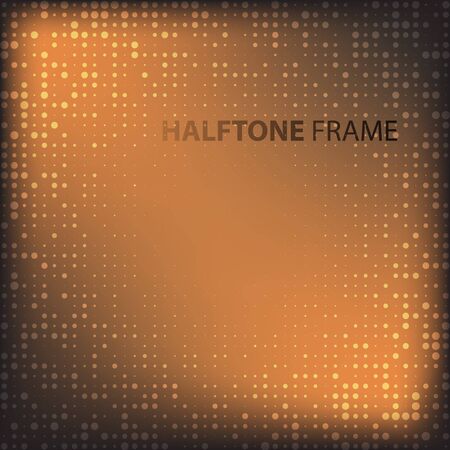 Set of Modern Flat Halftone Backgrounds, vector illustration orangeのイラスト素材